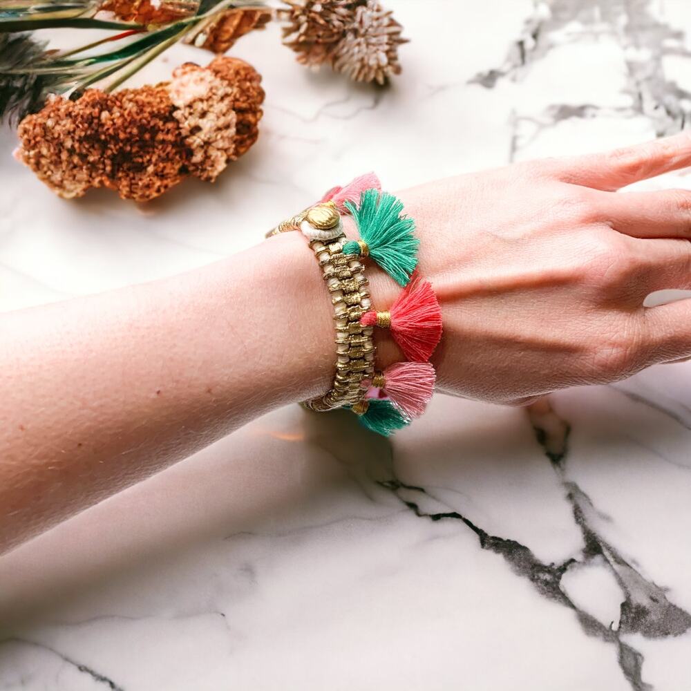 Copied - Shiraleah Felicity Boho Tassel Bracelet Multicolor